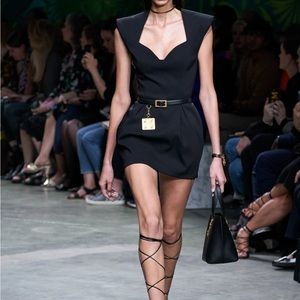 COPY - Versace Runway Black Mini Dress Size XL